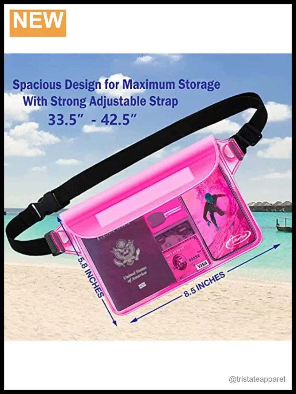 Waterproof Sling Shoulder Bag for Phone Passport Wallet, Adjustable Waist Strap